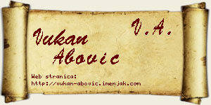 Vukan Abović vizit kartica